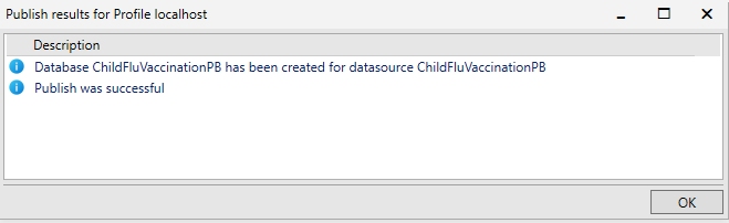 Publish Successful Message. 